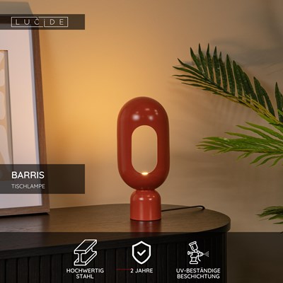 Lucide BARRIS - Tischlampe - 1xE27 - Terrakotta